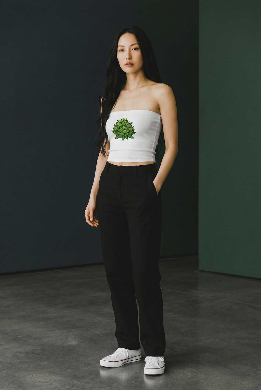 Pixel Knolle Bandeau Top