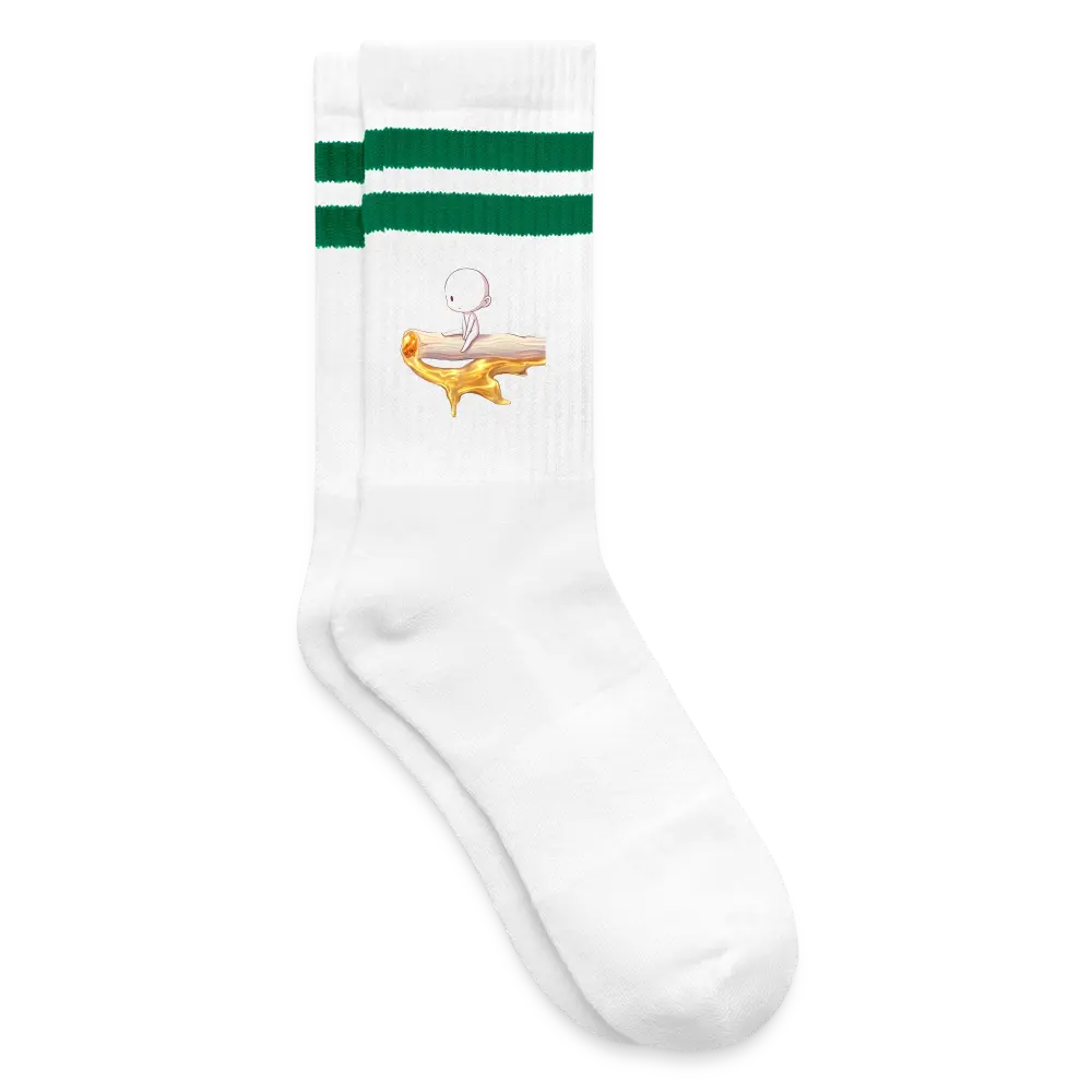Chillin on a Joint Premium Kiffer Socken - Weiß/Grün