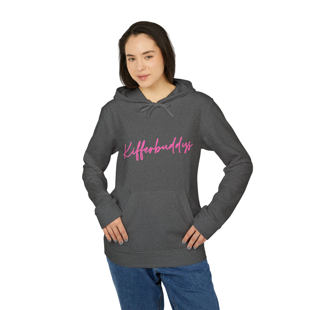Kifferbuddys X Adidas Hoodie — White Fleece Pullover