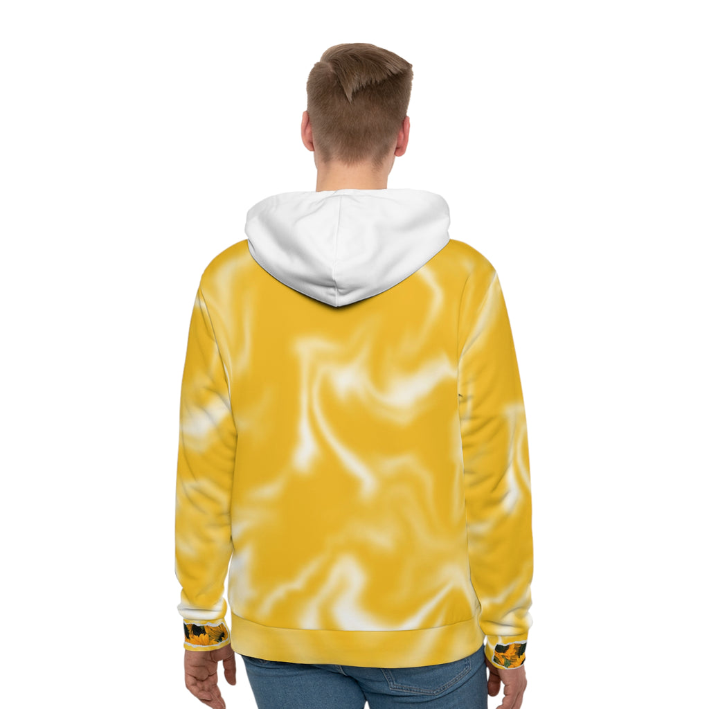 Yellow Floral Serpent Hoodie — Men's Pullover