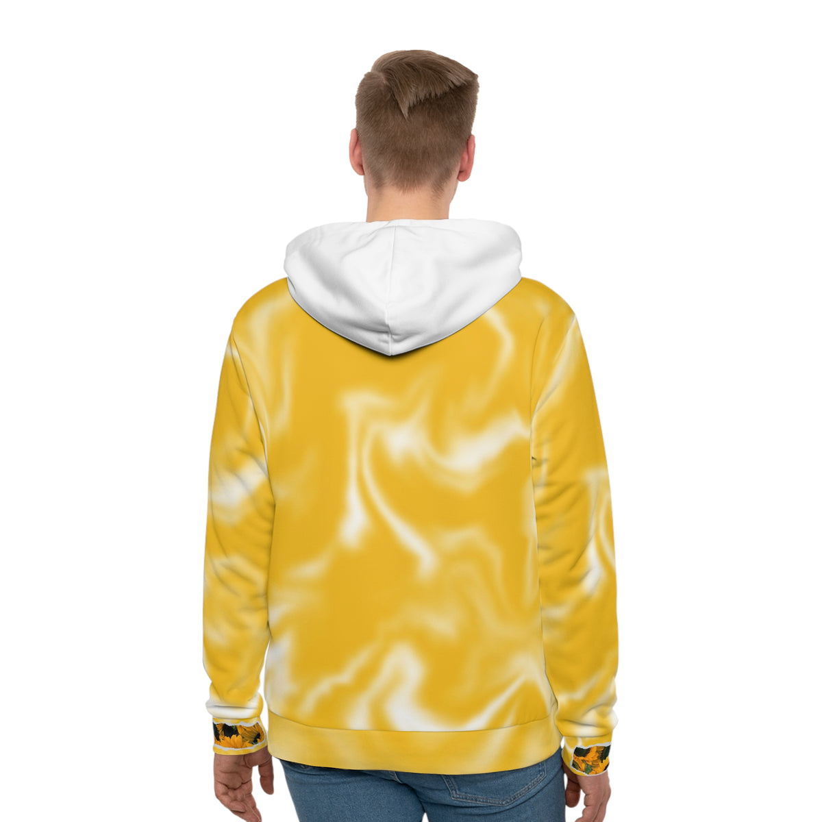 Yellow Floral Serpent Hoodie — Men's Pullover