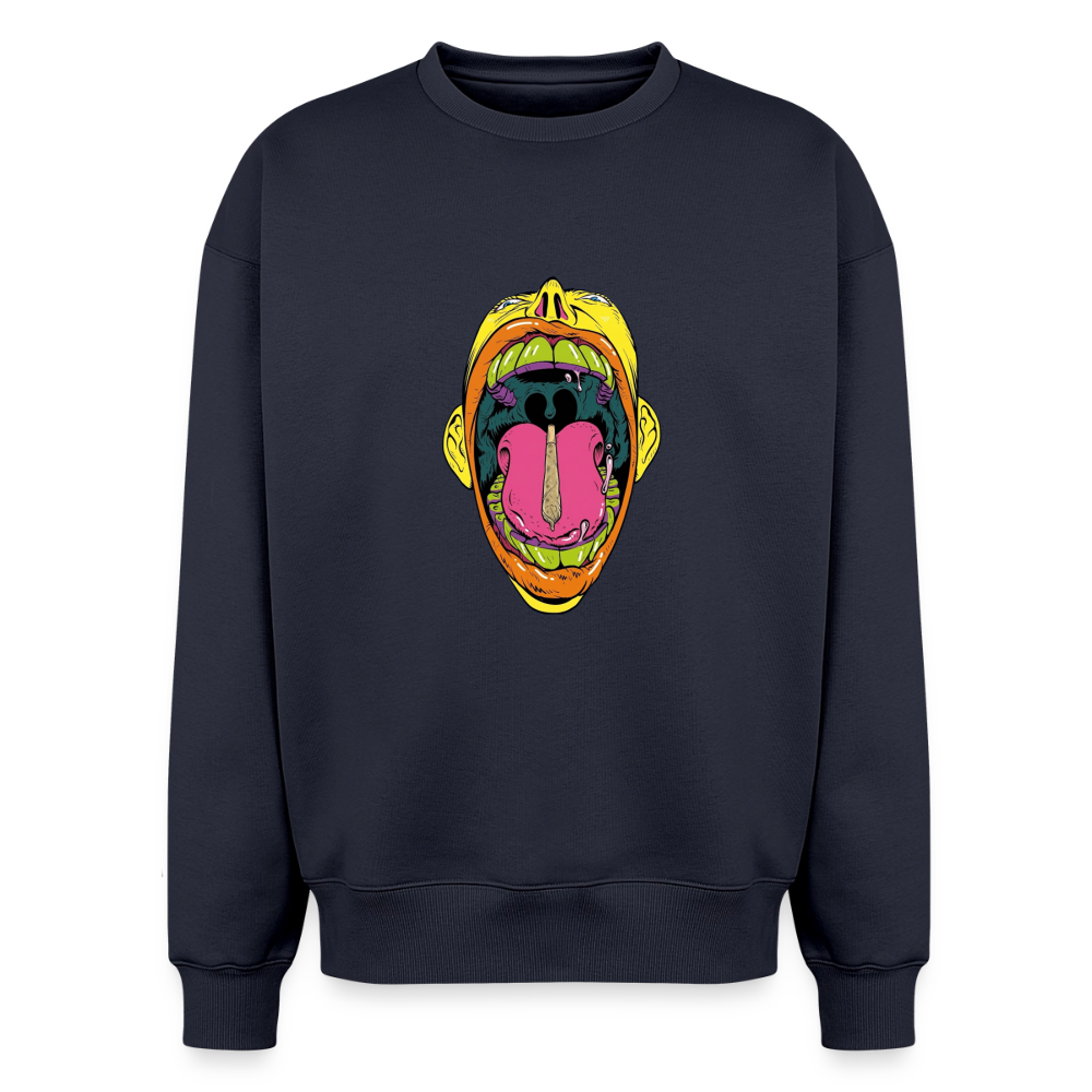 Oversized Heavyweight Unisex Sweatshirt - Navy