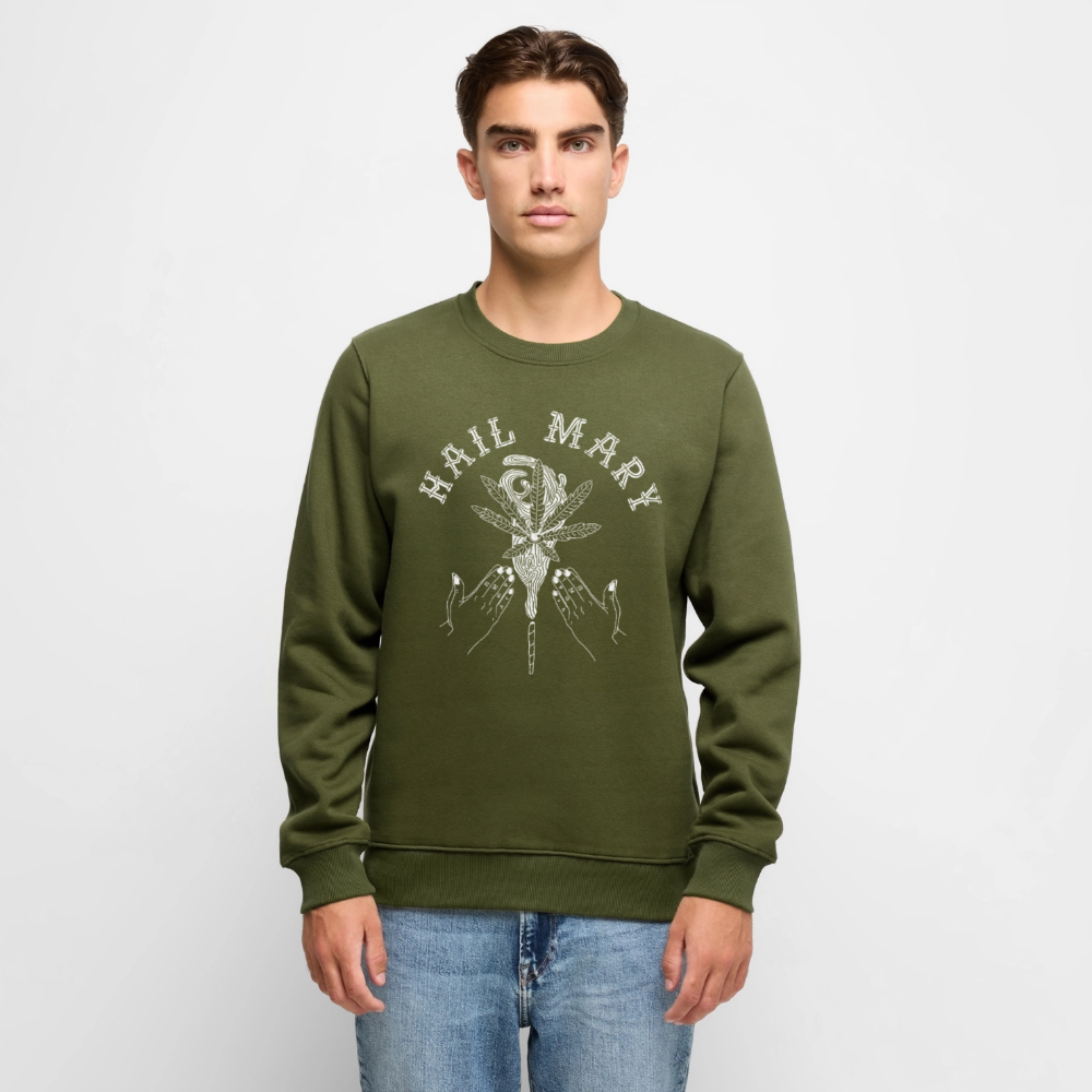 Heiliges Kraut Männer Premium Pullover - Khaki