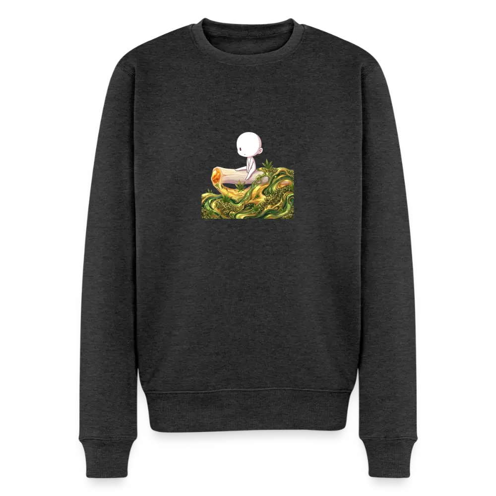 Chillin on a Joint Männer Bio Sweatshirt - Anthrazit meliert
