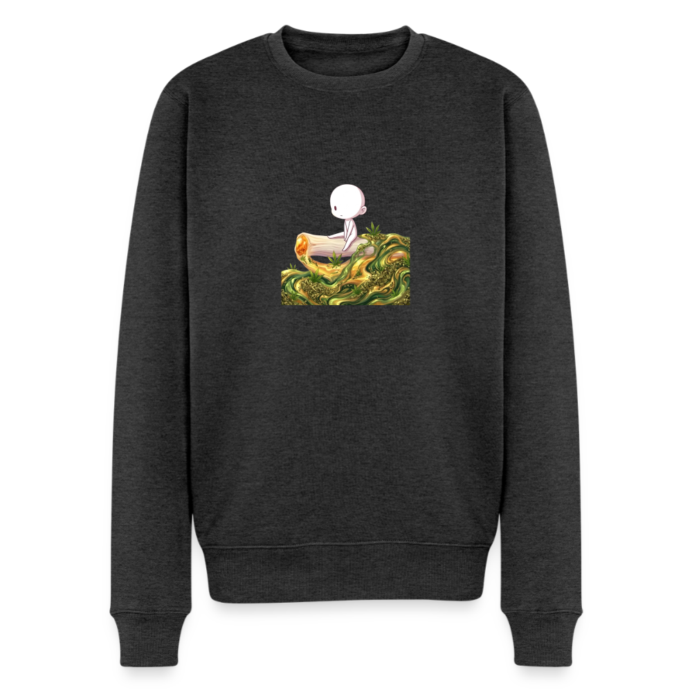 Chillin on a Joint Männer Bio Sweatshirt - Anthrazit meliert