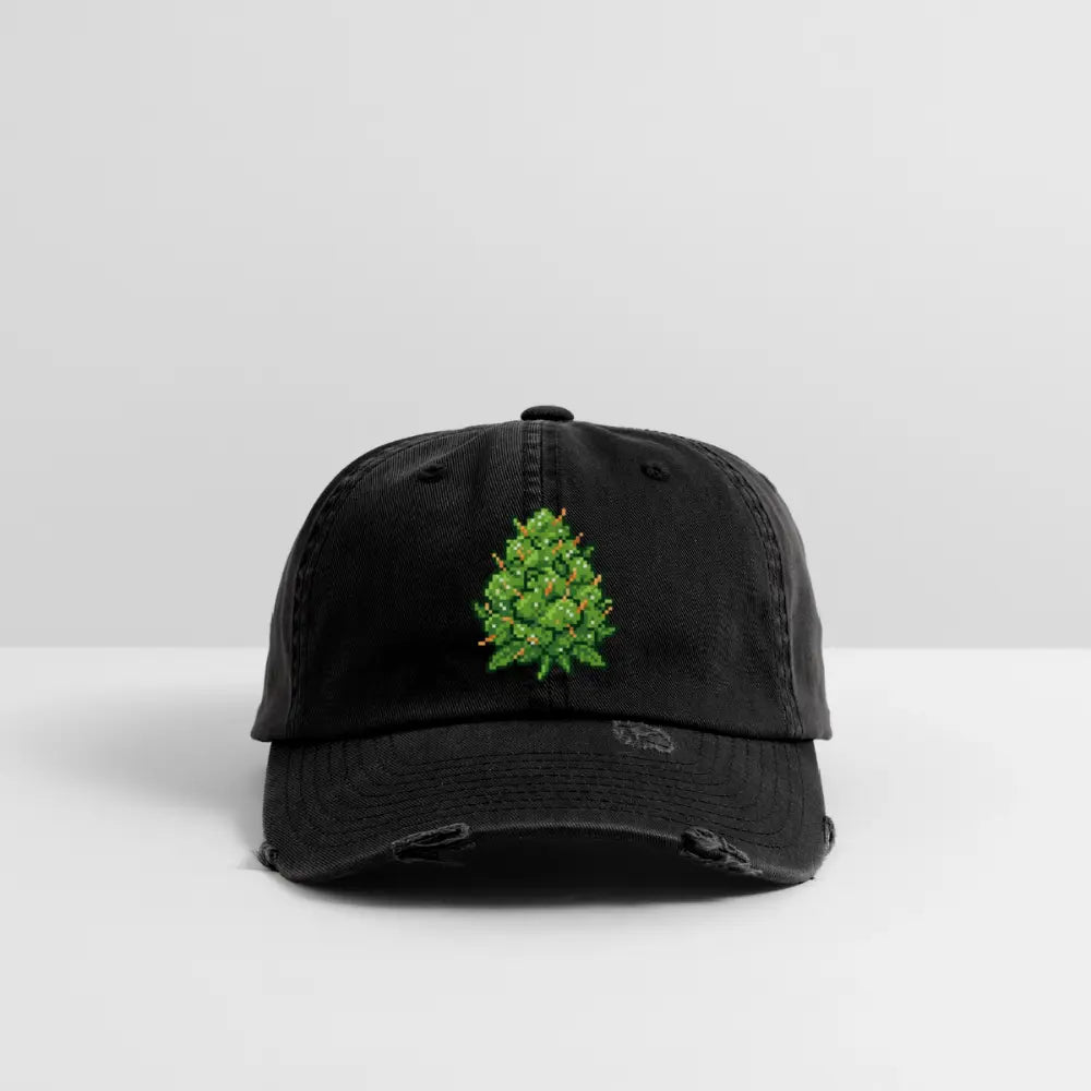 Pixel Knolle Destroyed Cap - Schwarz