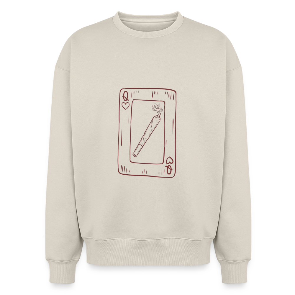 Oversized Heavyweight Unisex Sweatshirt - Beige