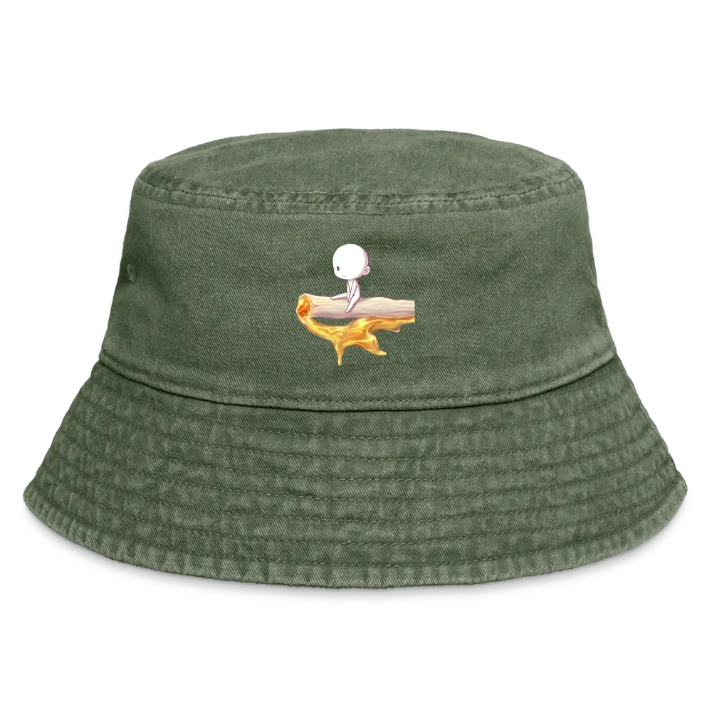 Chillin on a Joint Vintage Bucket Hat - Olivgrün vintage