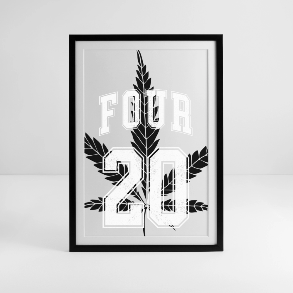 Four 20 Gerahmtes Poster (49 × 69 cm) - Schwarz