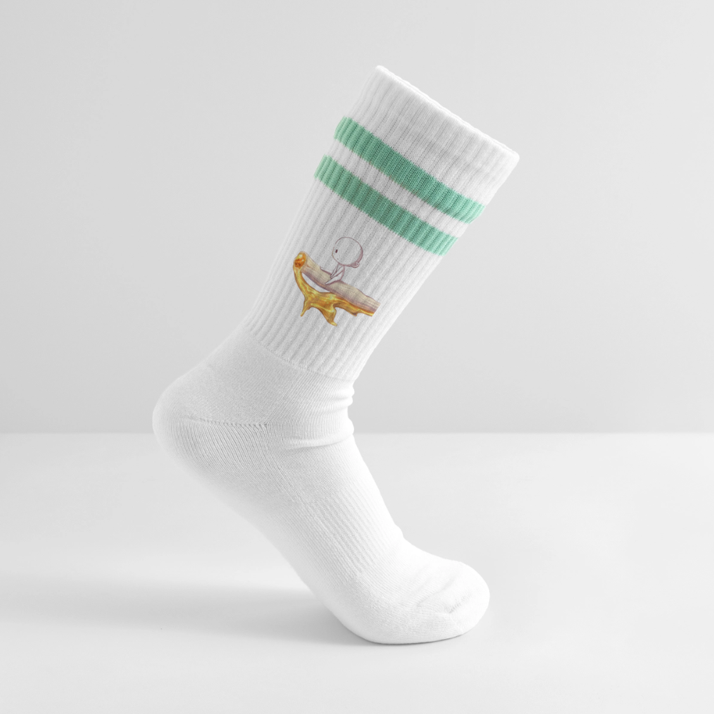 Chillin on a Joint Premium Kiffer Socken - Weiß/Mint