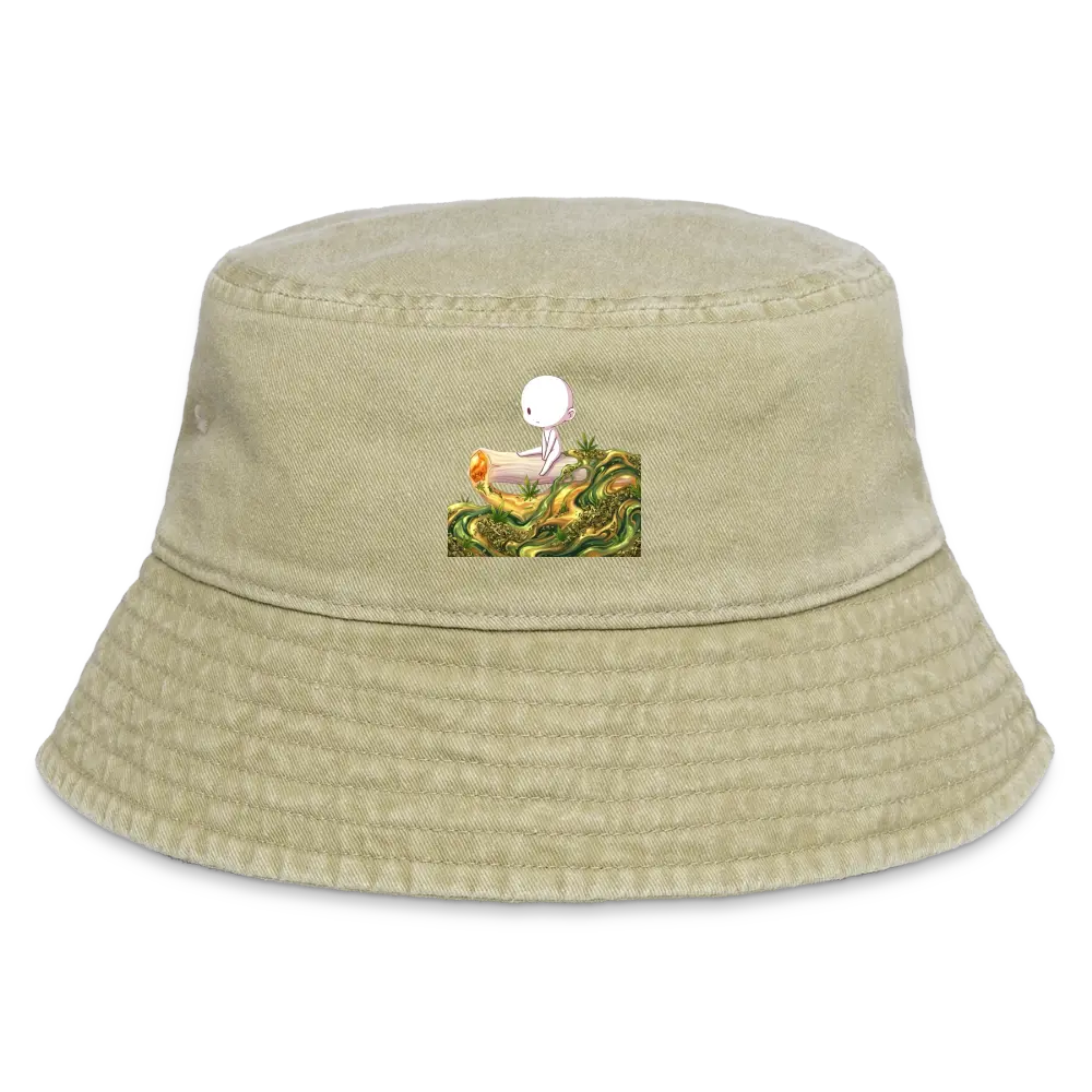 Chillin on a Joint Vintage Bucket Hat - Vintage Beige