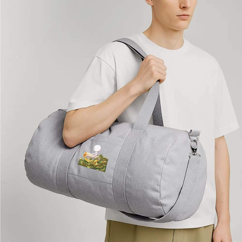 Chillin on a Joint recycelte Canvas Duffle Bag - Grau meliert