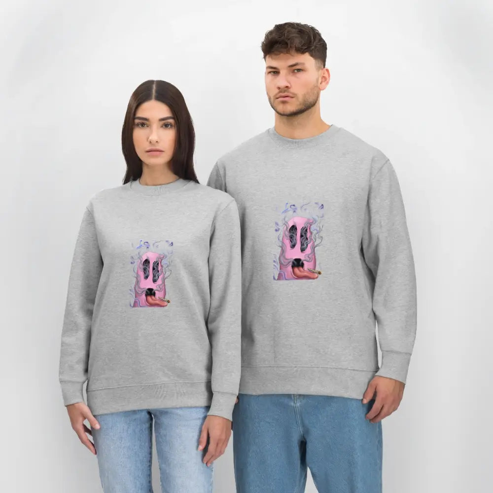 Ghostface Unisex Bio-Sweatshirt - Grau meliert