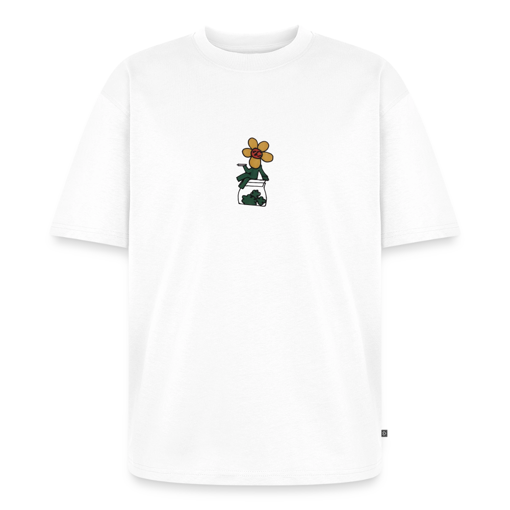 Flower Unisex Premium Oversized Bio T-Shirt - Weiß