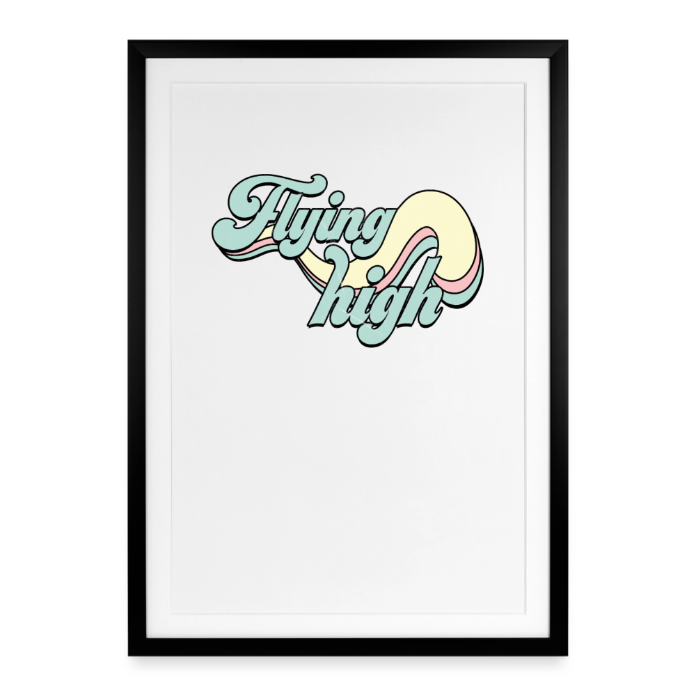 Flying high Gerahmtes Poster (49 × 69 cm) - Schwarz