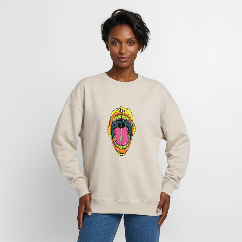 Oversized Heavyweight Unisex Sweatshirt - Beige