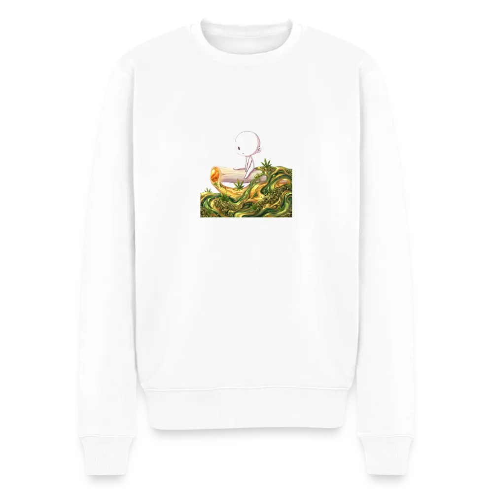 Chillin on a Joint Männer Bio Sweatshirt - Weiß