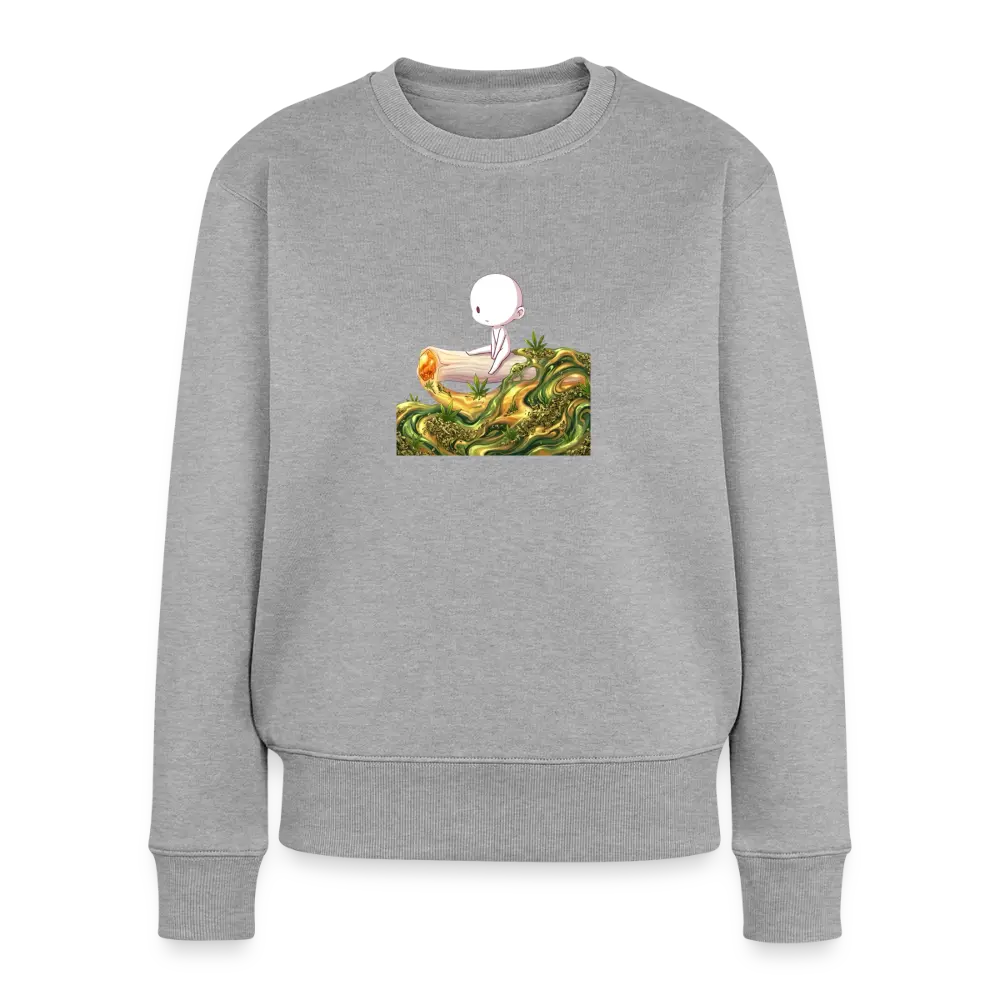 chillin on a Joint Frauen Bio Sweatshirt - Grau meliert