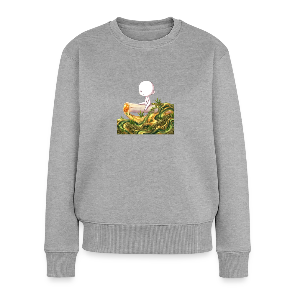 chillin on a Joint Frauen Bio Sweatshirt - Grau meliert