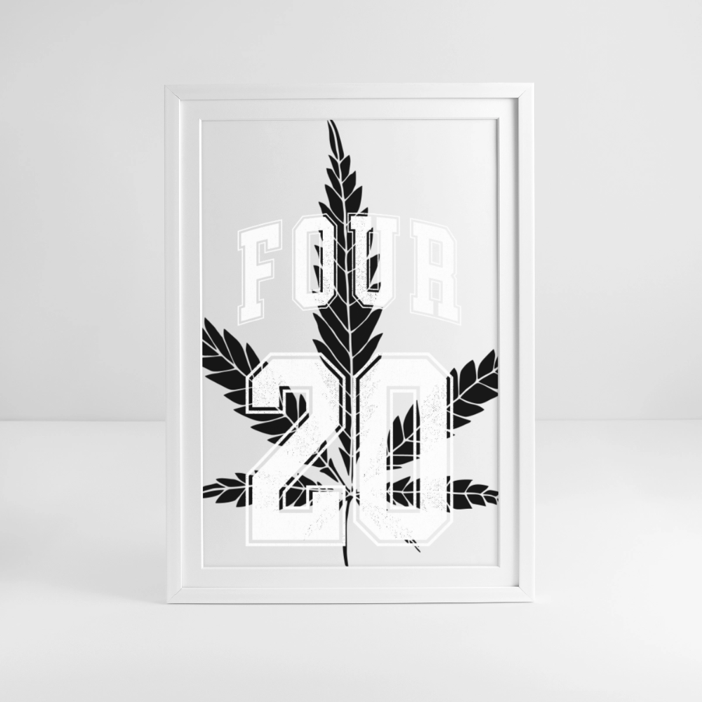 Four 20 Gerahmtes Poster (49 × 69 cm) - Weiß