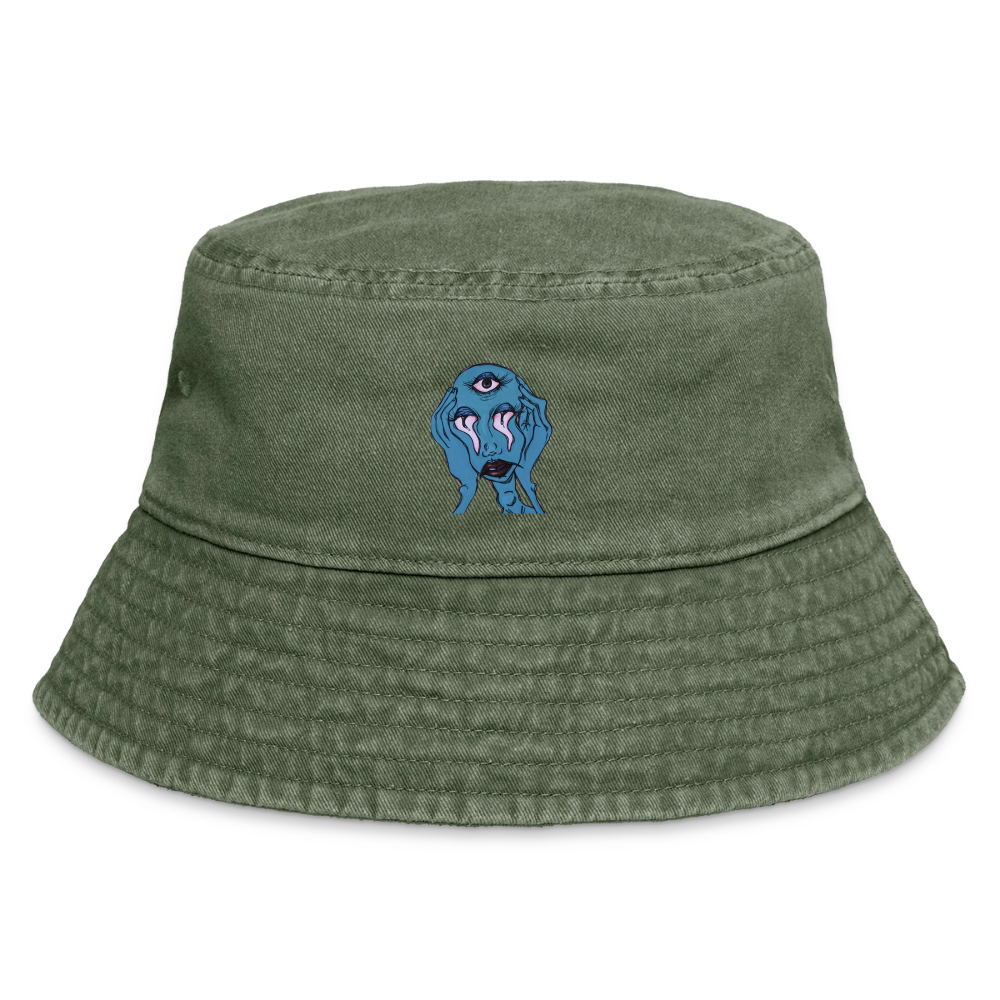 Der Fluch Vintage Bucket Hat - Olivgrün vintage