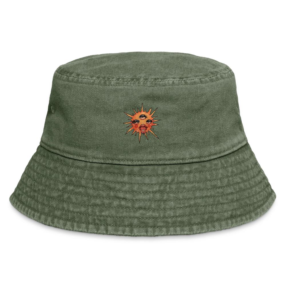 Sun Vintage Bucket Hat - Olivgrün vintage