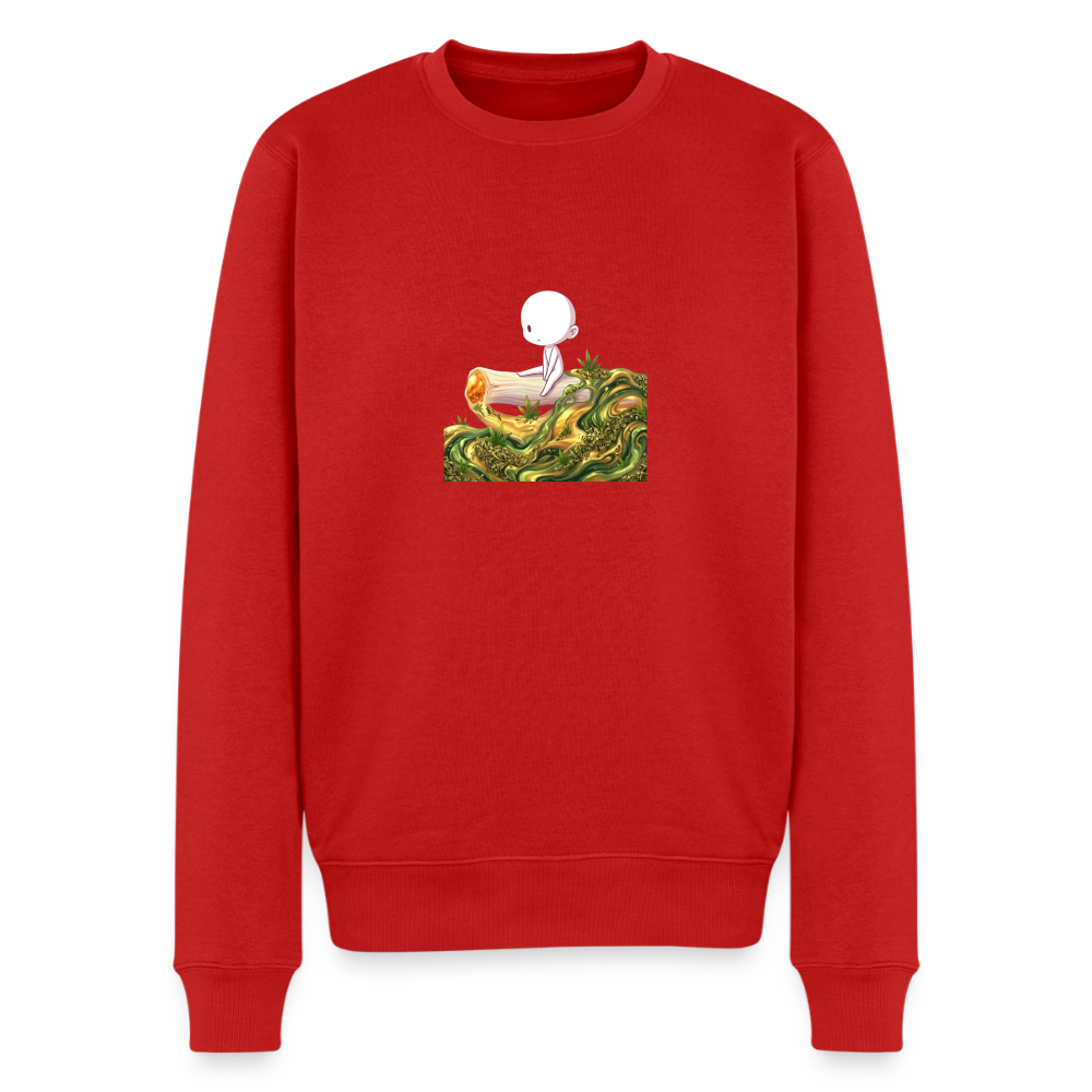 Chillin on a Joint Männer Bio Sweatshirt - Rot