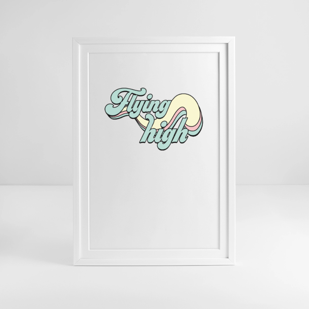 Flying high Gerahmtes Poster (49 × 69 cm) - Weiß