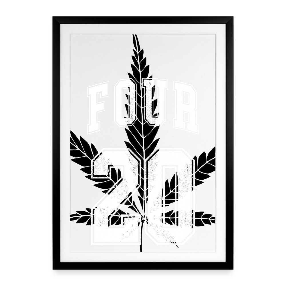 Four 20 Gerahmtes Poster (49 × 69 cm) - Schwarz