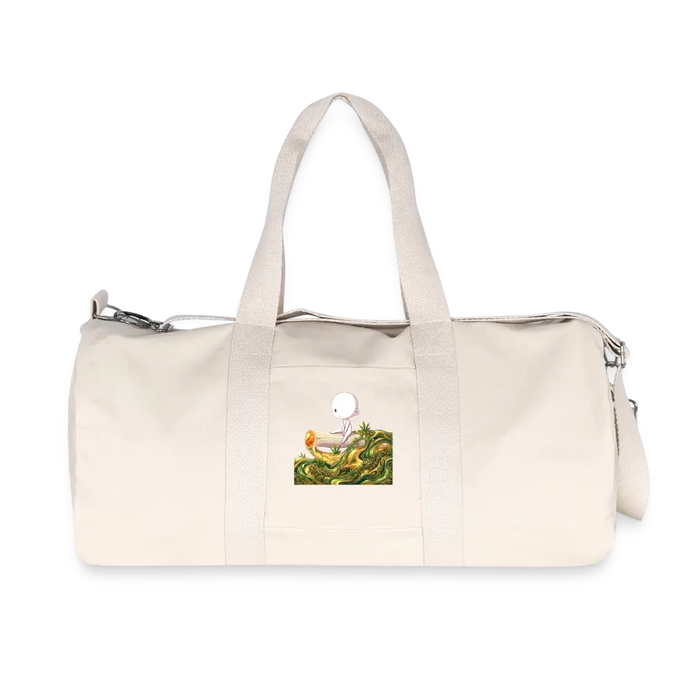 Chillin on a Joint recycelte Canvas Duffle Bag - Naturweiß