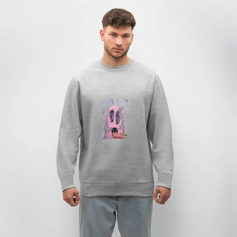 Ghostface Unisex Bio-Sweatshirt - Grau meliert