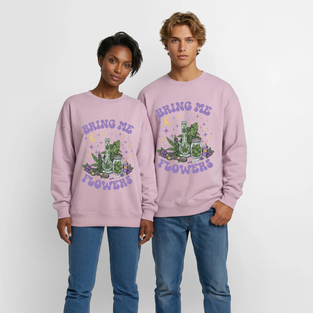 Bring Me Flowers Girl Oversized Unisex Sweatshirt - Altrosa