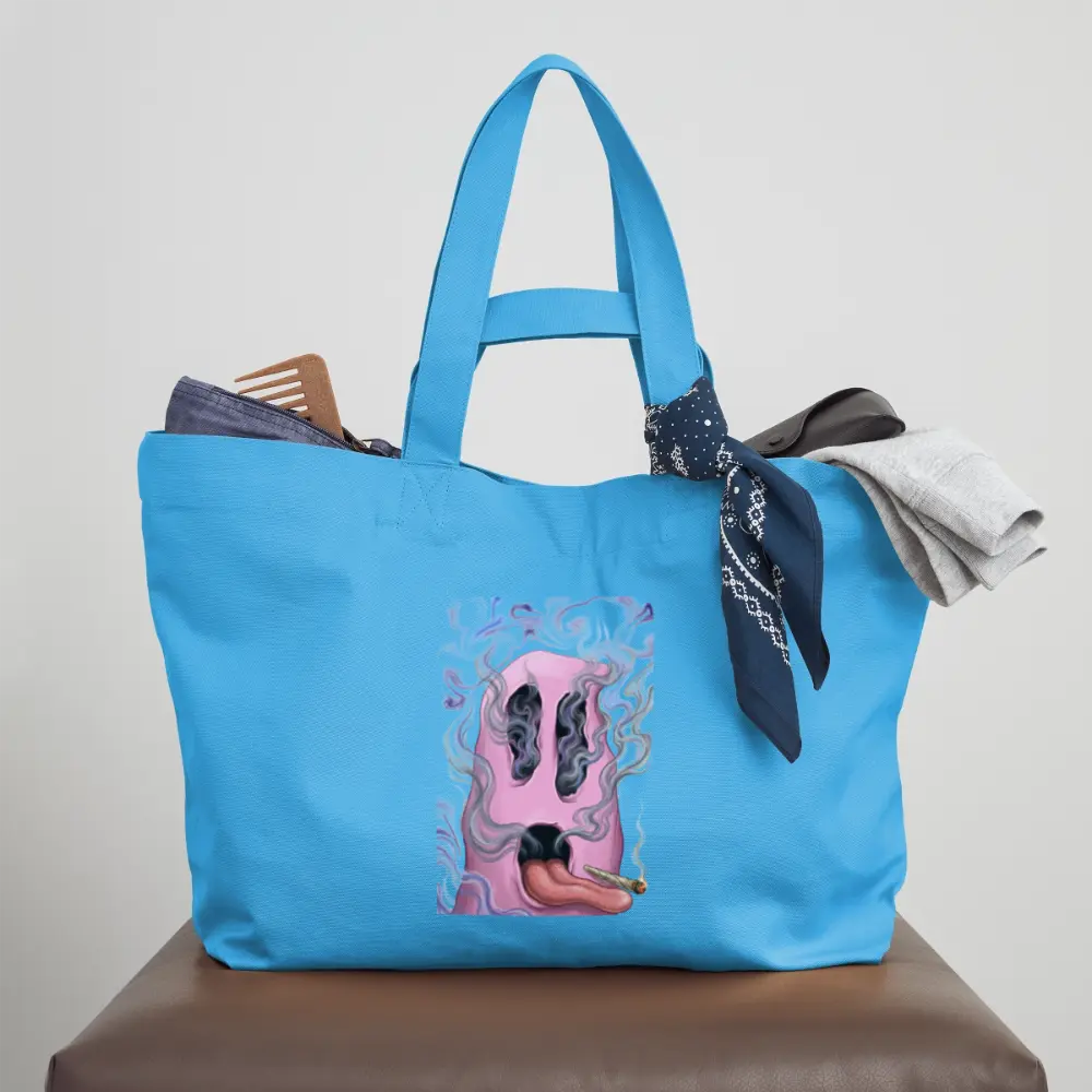Ghostface Recycelte Shopping Bag - Aquablau