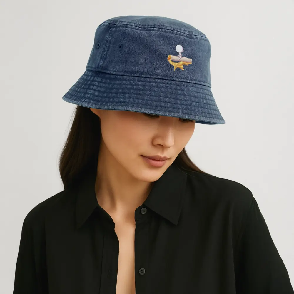 Chillin on a Joint Vintage Bucket Hat - Vintage Denim