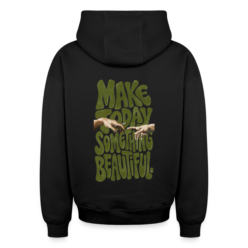 Make Something Oversized Heavyweight Unisex Hoodie - Schwarz