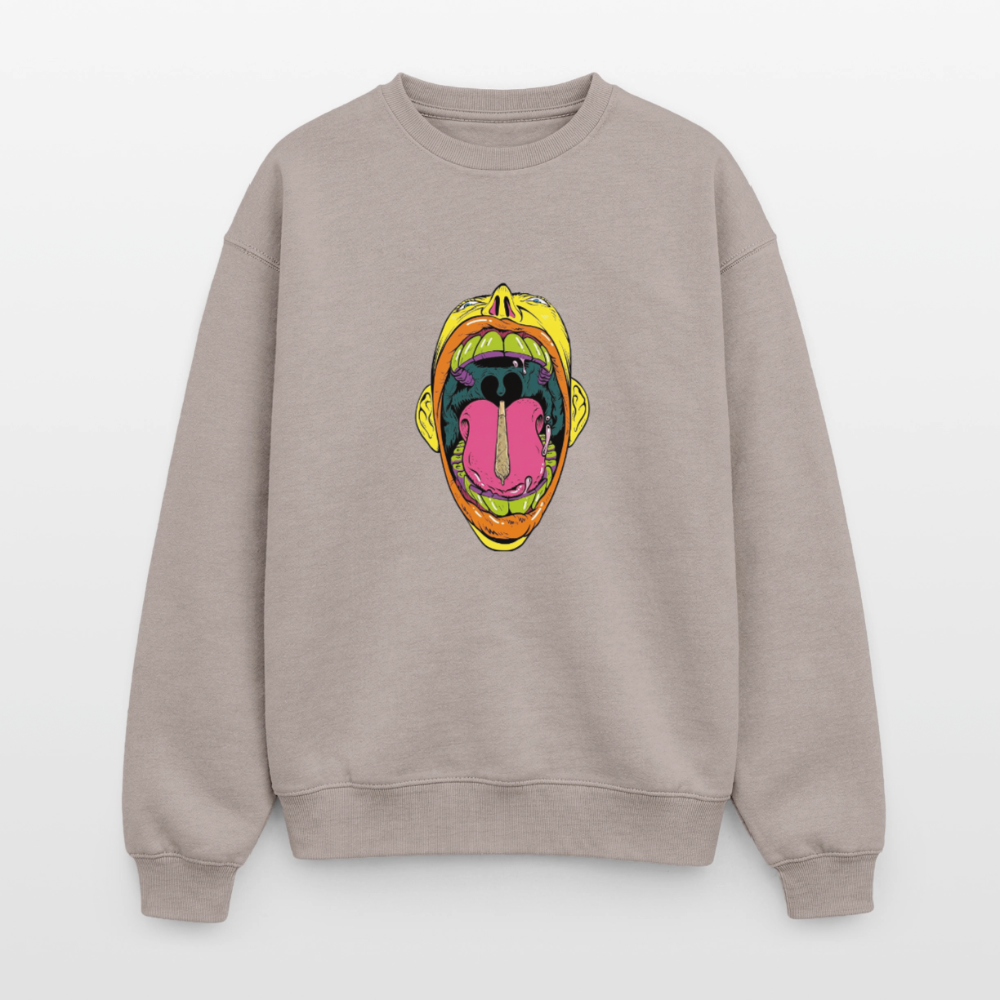 Oversized Heavyweight Unisex Sweatshirt - Taupe