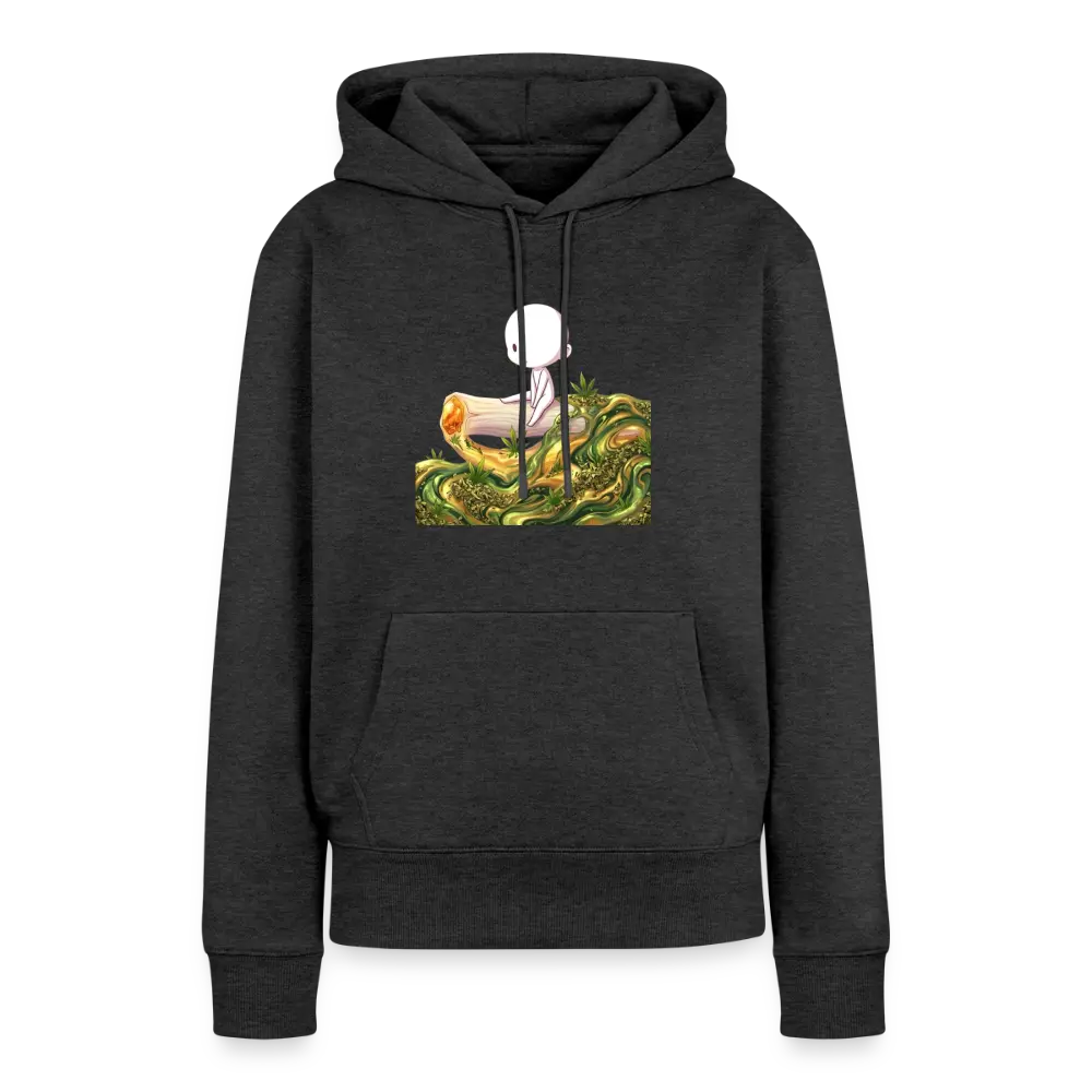 Chillin on a Joint Frauen Bio Hoodie - Anthrazit meliert