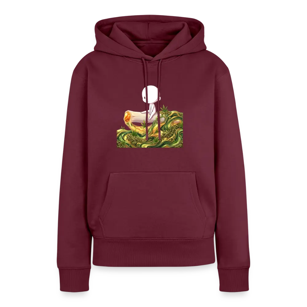 Chillin on a Joint Frauen Bio Hoodie - Burgunderrot