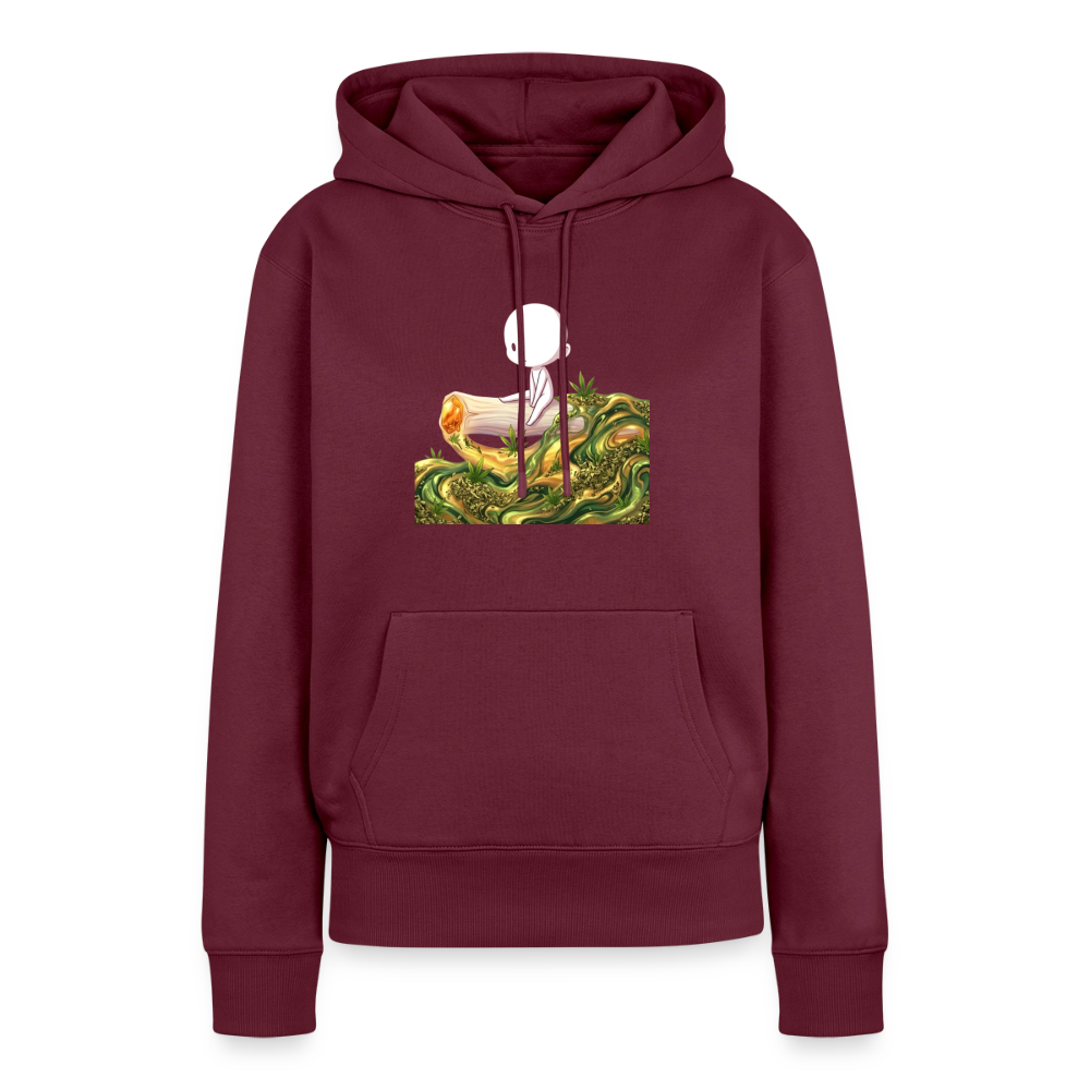 Chillin on a Joint Frauen Bio Hoodie - Burgunderrot