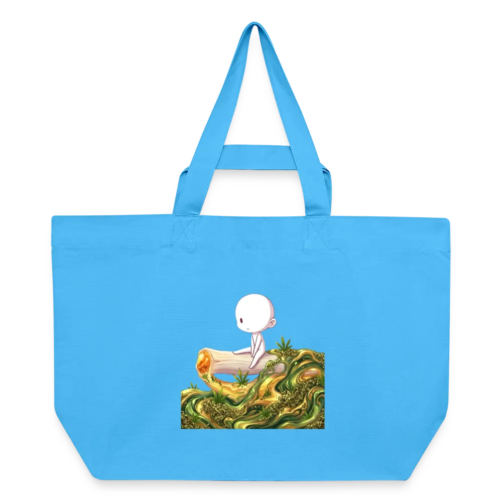 Chillin on a Joint Recycelte Shopping Bag - Aquablau
