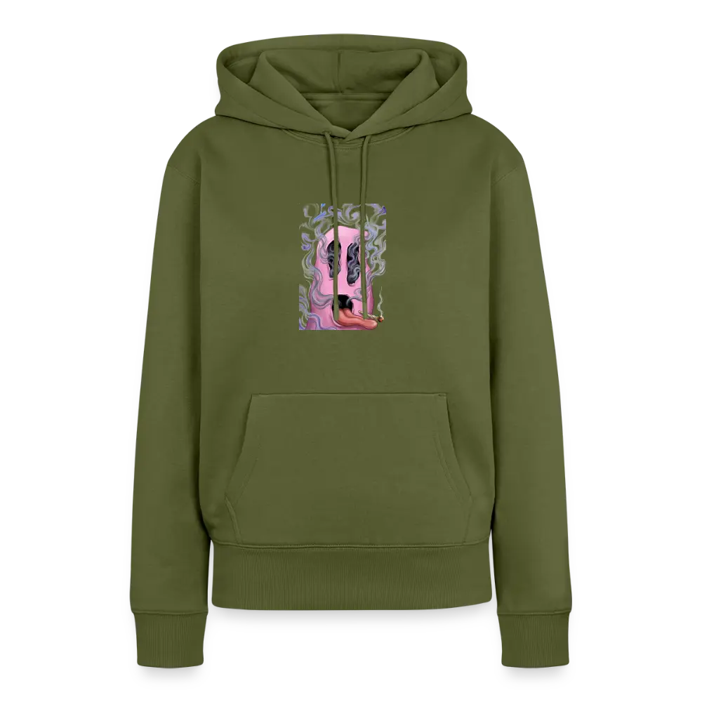 Ghostface Frauen Premium Hoodie - Khaki