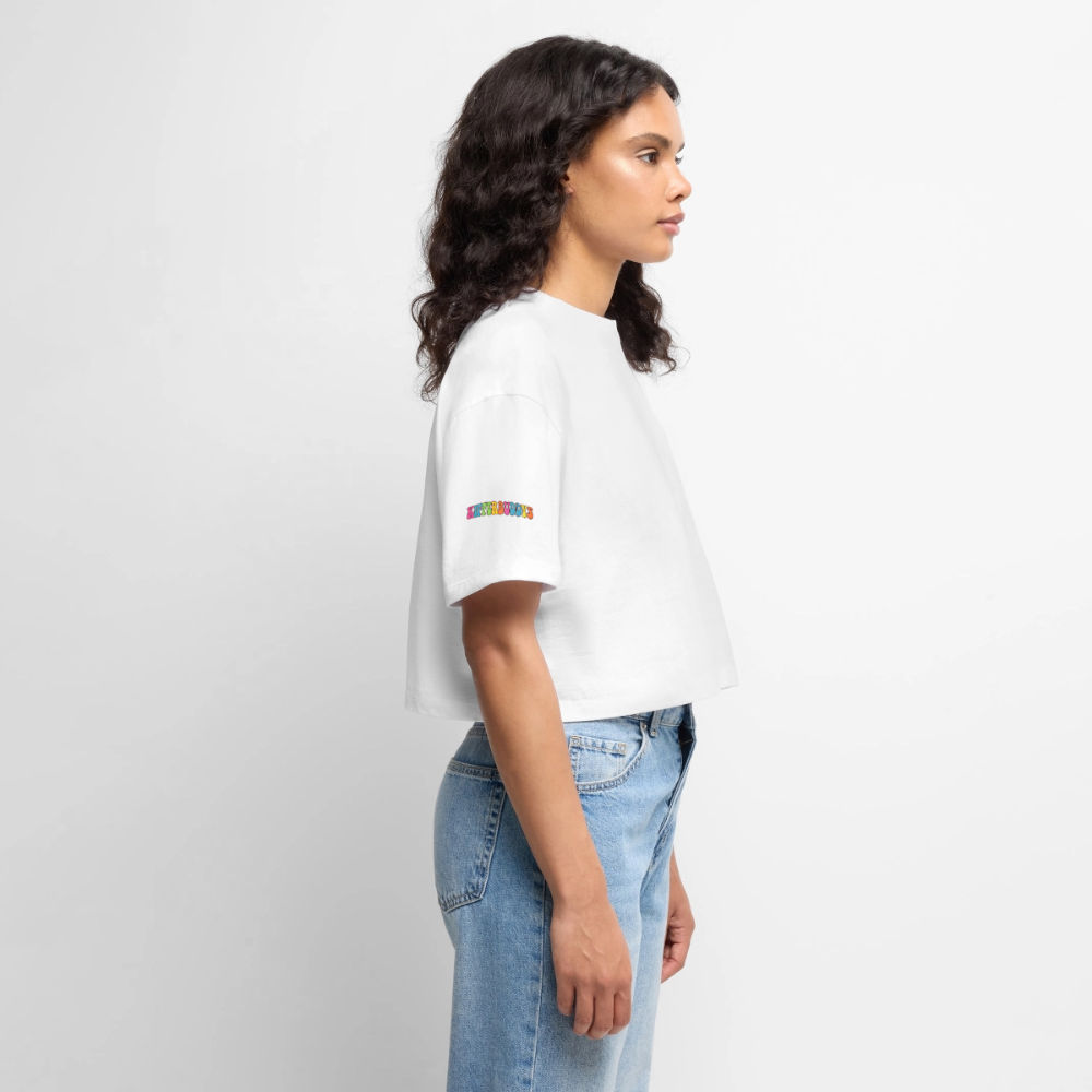 just Chillin on a joint Frauen Crop - Weiß