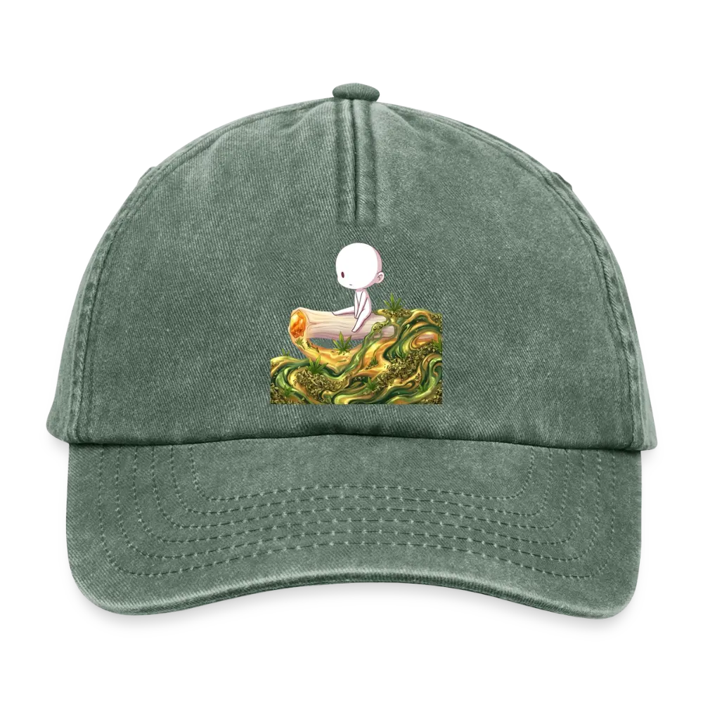 Chillin on a Joint Vintage Cap - Vintage Flaschengrün 