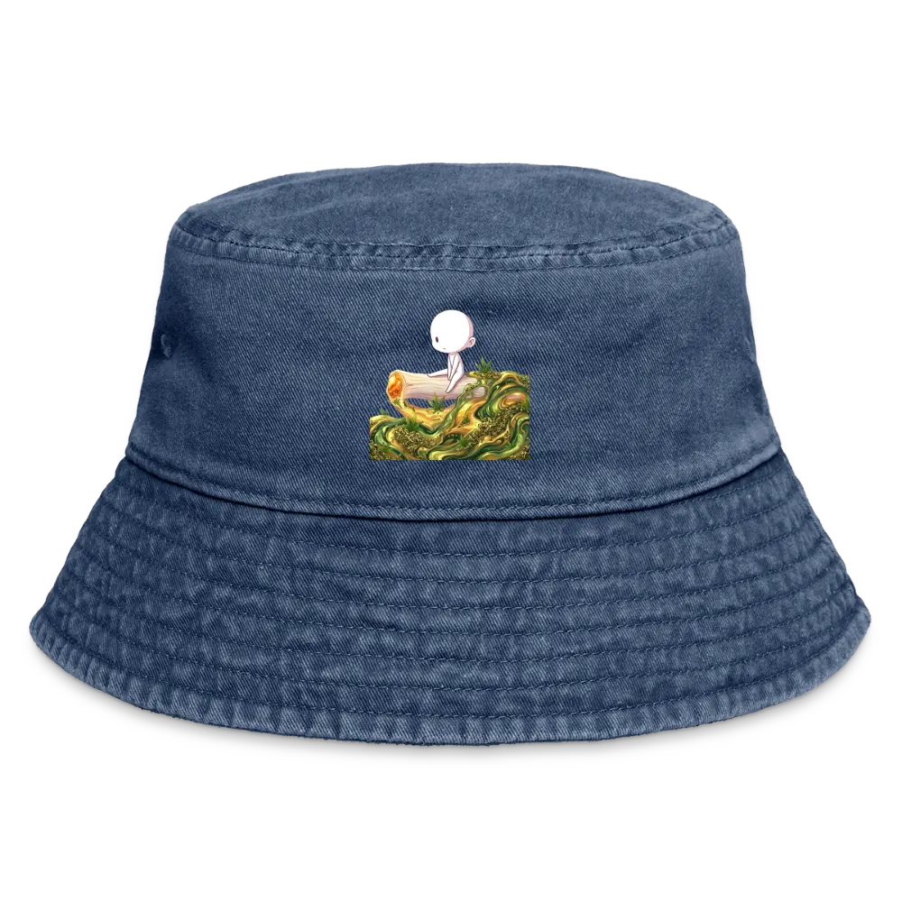 Chillin on a Joint Vintage Bucket Hat - Vintage Denim