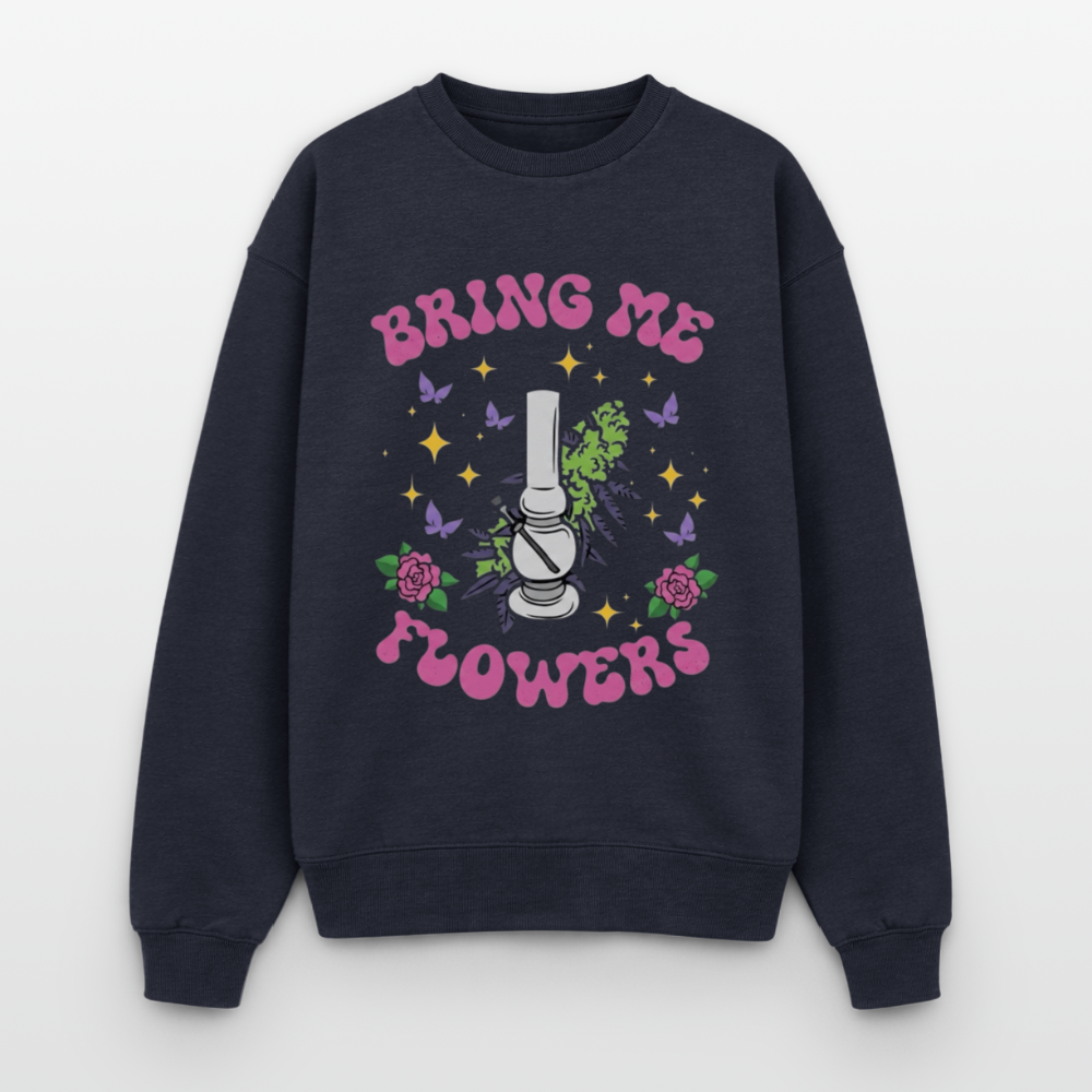 Bring me Flowers Oversized Unisex Sweatshirt - Navy