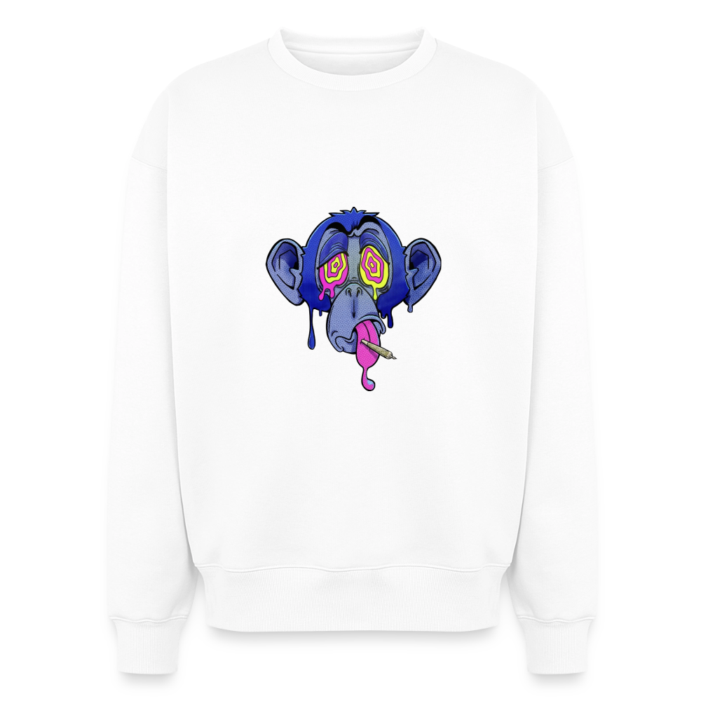 Monkey Oversized Heavyweight Unisex Sweatshirt - Weiß