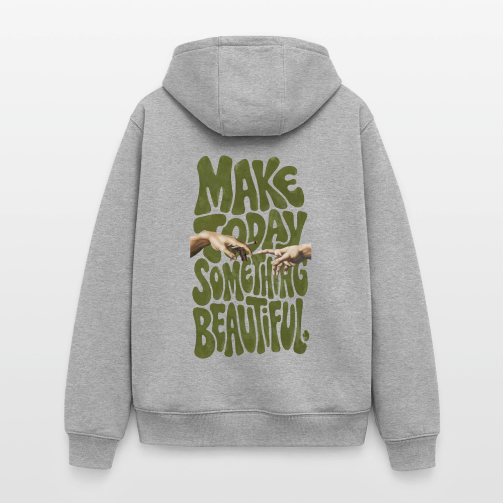 Make Something Oversized Heavyweight Unisex Hoodie - Grau meliert