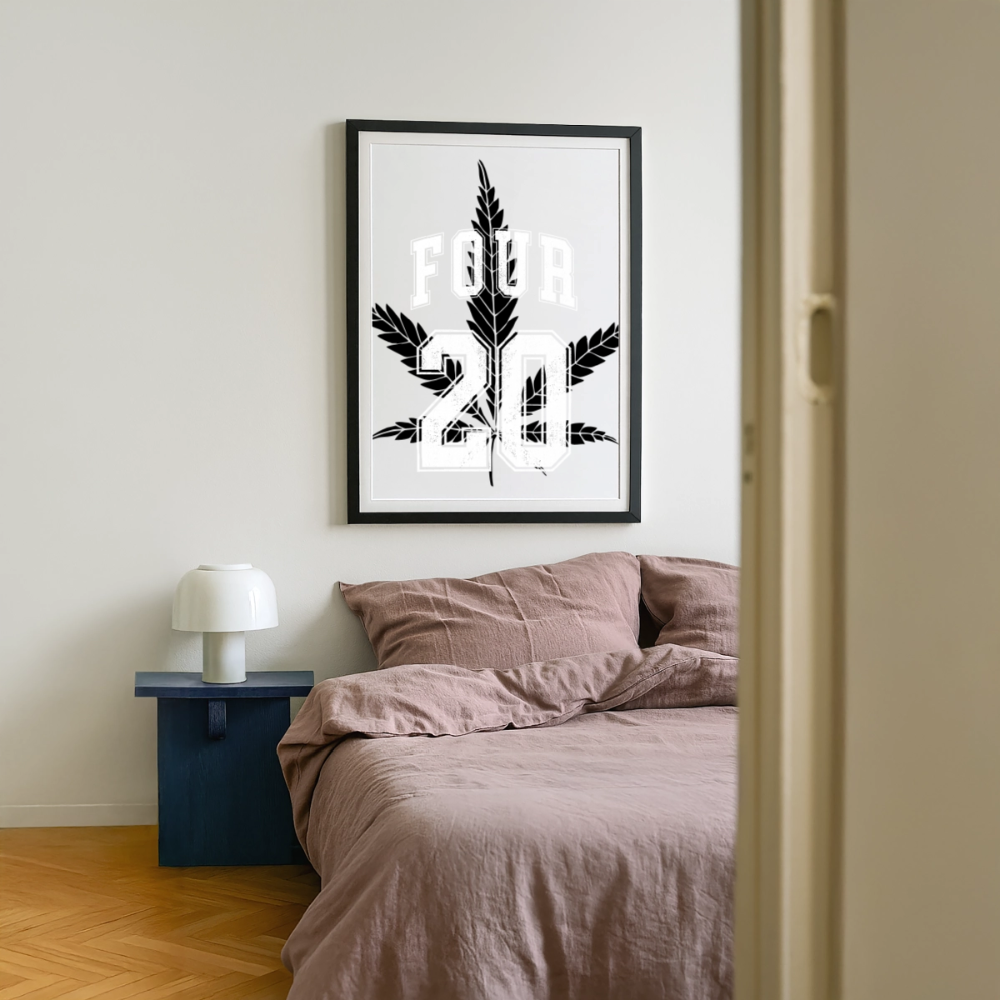 Four 20 Gerahmtes Poster (49 × 69 cm) - Schwarz