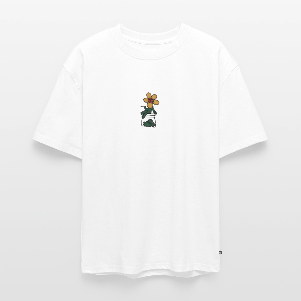 Flower Unisex Premium Oversized Bio T-Shirt - Weiß