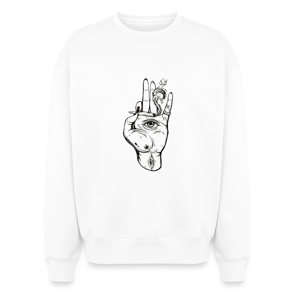 Oversized Heavyweight Unisex Sweatshirt - Weiß